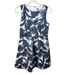 NWT Halston Designer Dress 8 Fit & Flare Jacquard Cocktail Metallic Blk …